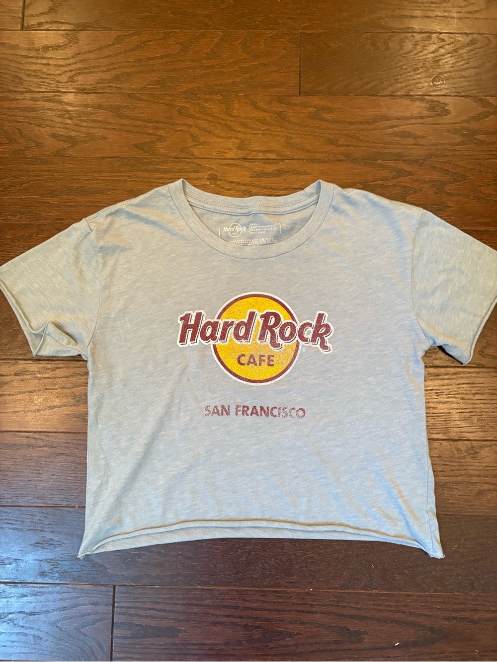 Hard Rock Cafe Kids Sky Blue Tee with Yellow & Red Logo
